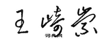 駱恆光王崎崇草書個性簽名怎么寫