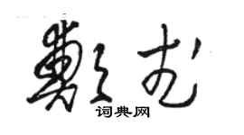 駱恆光鄭武草書個性簽名怎么寫