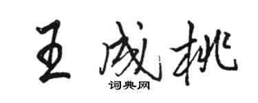 駱恆光王成桃行書個性簽名怎么寫