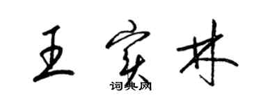 梁錦英王實林草書個性簽名怎么寫