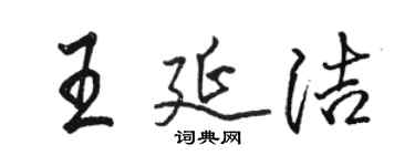 駱恆光王延潔行書個性簽名怎么寫