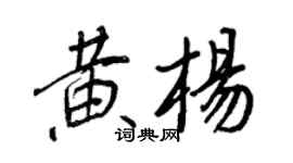 王正良黃楊行書個性簽名怎么寫