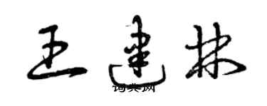 曾慶福王建林草書個性簽名怎么寫