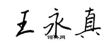 王正良王永真行書個性簽名怎么寫