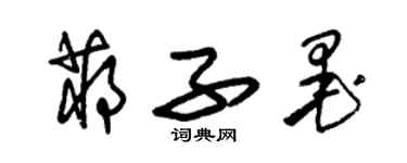 朱錫榮蔣子墨草書個性簽名怎么寫