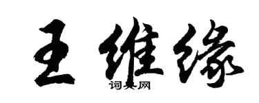 胡問遂王維緣行書個性簽名怎么寫