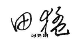 駱恆光田猛草書個性簽名怎么寫
