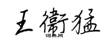 王正良王衛猛行書個性簽名怎么寫