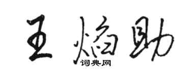 駱恆光王焰助行書個性簽名怎么寫