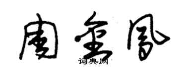 朱錫榮周金鳳草書個性簽名怎么寫