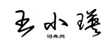 朱錫榮王小瑛草書個性簽名怎么寫