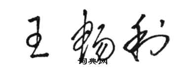 駱恆光王暢利草書個性簽名怎么寫