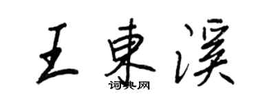 王正良王東溪行書個性簽名怎么寫