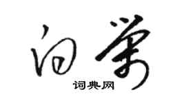 駱恆光白榮草書個性簽名怎么寫