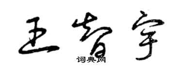 曾慶福王智宇草書個性簽名怎么寫