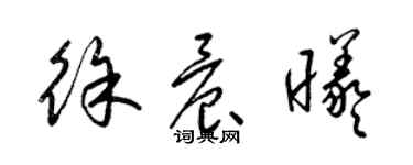 梁錦英徐晨曦草書個性簽名怎么寫