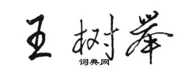 駱恆光王樹舉行書個性簽名怎么寫