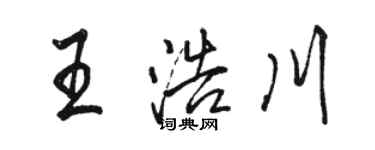 駱恆光王浩川行書個性簽名怎么寫