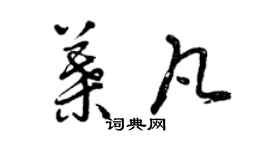 曾慶福葉凡草書個性簽名怎么寫