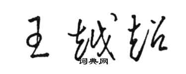 駱恆光王越超草書個性簽名怎么寫