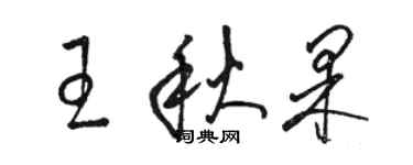 駱恆光王秋果草書個性簽名怎么寫