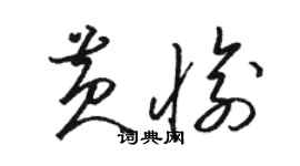 駱恆光黃愉草書個性簽名怎么寫