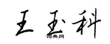 王正良王玉科行書個性簽名怎么寫