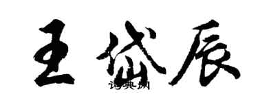 胡問遂王岱辰行書個性簽名怎么寫