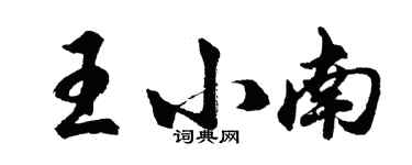 胡問遂王小南行書個性簽名怎么寫
