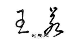 駱恆光王若草書個性簽名怎么寫