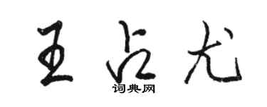 駱恆光王占尤行書個性簽名怎么寫