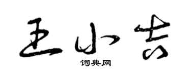 曾慶福王小吉草書個性簽名怎么寫