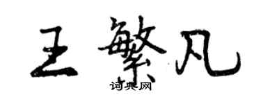 曾慶福王繁凡行書個性簽名怎么寫