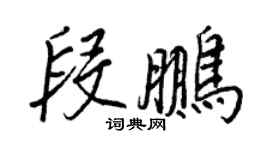 王正良段鵬行書個性簽名怎么寫