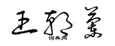 曾慶福王朝蘭草書個性簽名怎么寫