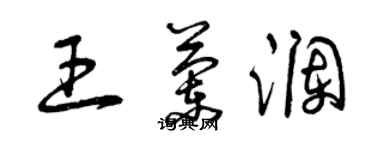 曾慶福王蘭瀾草書個性簽名怎么寫