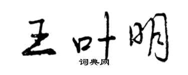 曾慶福王葉明行書個性簽名怎么寫