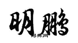 胡問遂明鵬行書個性簽名怎么寫