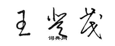 駱恆光王登茂草書個性簽名怎么寫