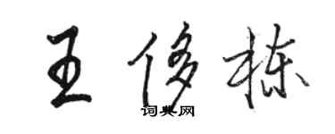 駱恆光王侈棟行書個性簽名怎么寫