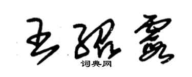 朱錫榮王紹霞草書個性簽名怎么寫