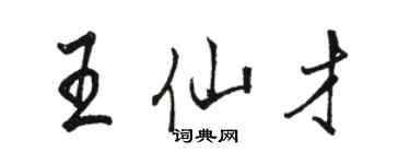 駱恆光王仙才行書個性簽名怎么寫