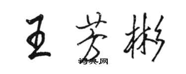 駱恆光王芳彬行書個性簽名怎么寫