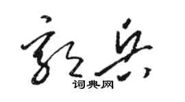 駱恆光郭兵草書個性簽名怎么寫