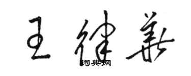 駱恆光王律華草書個性簽名怎么寫