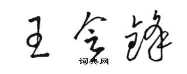 駱恆光王會鋒草書個性簽名怎么寫