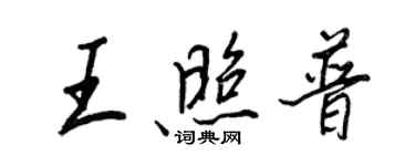 王正良王照普行書個性簽名怎么寫