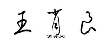 梁錦英王肖良草書個性簽名怎么寫