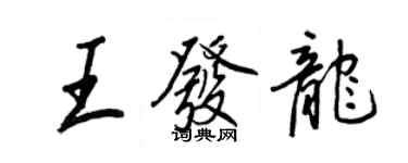 王正良王發龍行書個性簽名怎么寫