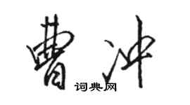 駱恆光曹沖行書個性簽名怎么寫